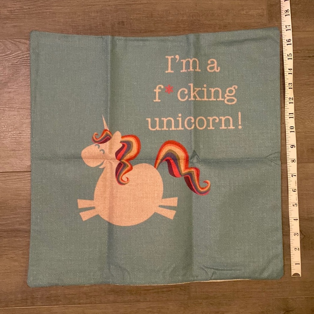 Throw pillow cover 🦄 Cute Unicorn!!